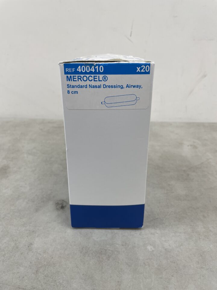 400410 - MEDTRONIC - Merocel Standard Nasal Dressing w/o String with Airway 8cm, (BX/20) - ( Expiry Date: 2024-04-28 )