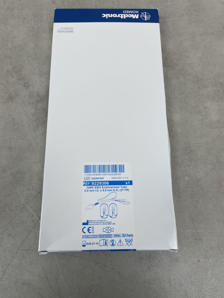 8229306 - MEDTRONIC - NIM EMG Reinforced Endotracheal Tube, 6 ID x 8.8 mm OD, (BX/1) - ( Expiry Date: 2025-07-15 )