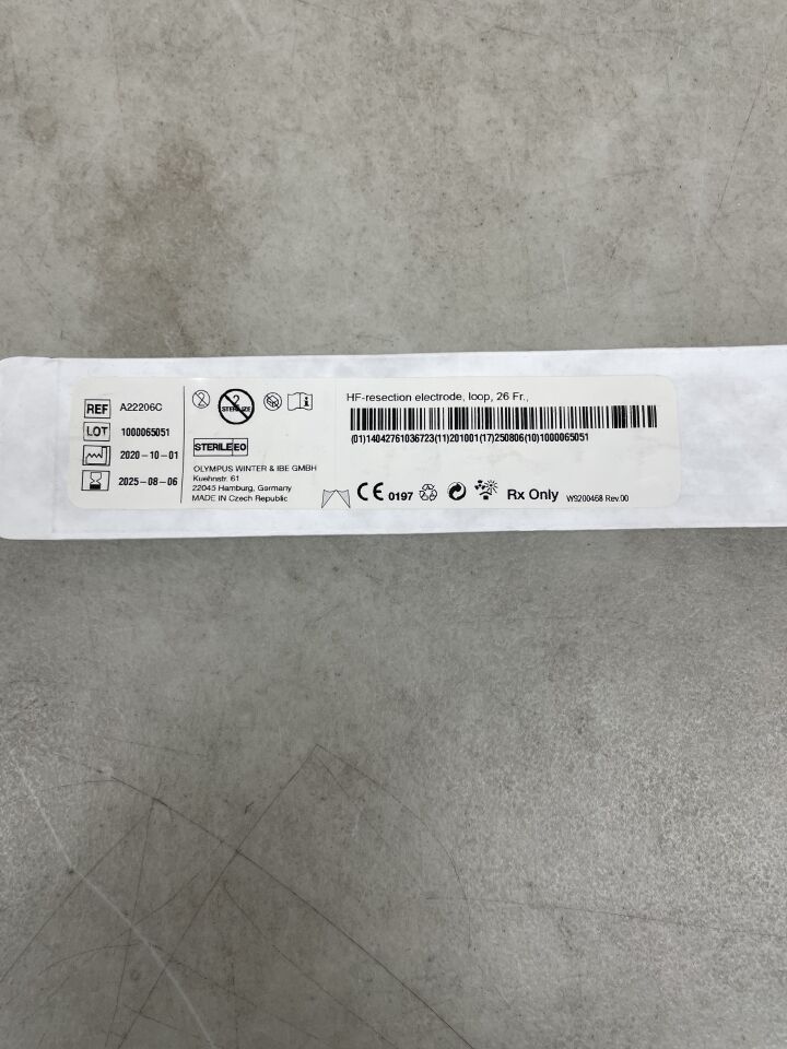 A22206C - OLYMPUS - HF Resection Electrode, Loop, 26 Fr Size, 0.35 mm Wire, 30° Angle, (EA) - ( Expiry Date: 2025-08-06 )