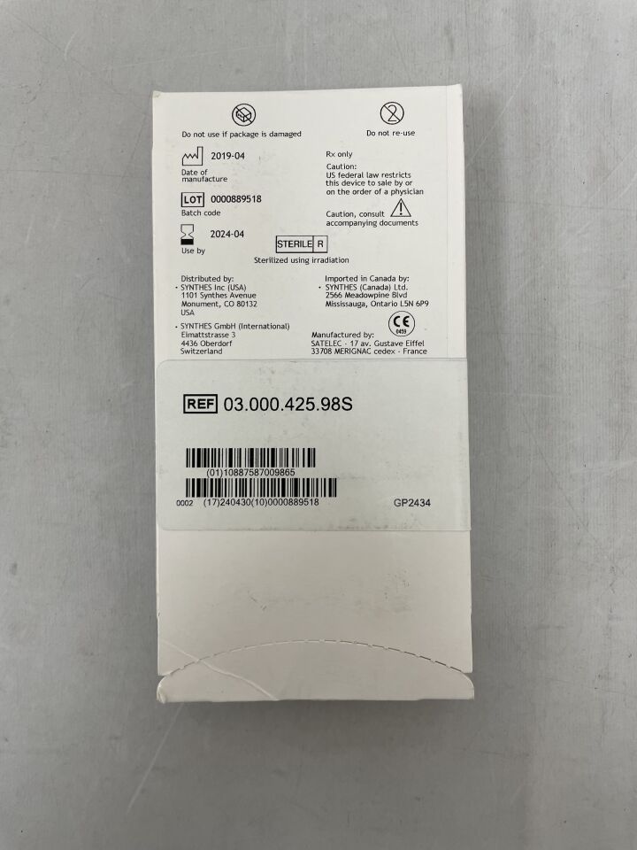 03.000.425.98S - SYNTHES - Saw Round 38.9mm x 5mm x 0.6mm, (EA) - ( Expiry Date: 2024-12-31 )