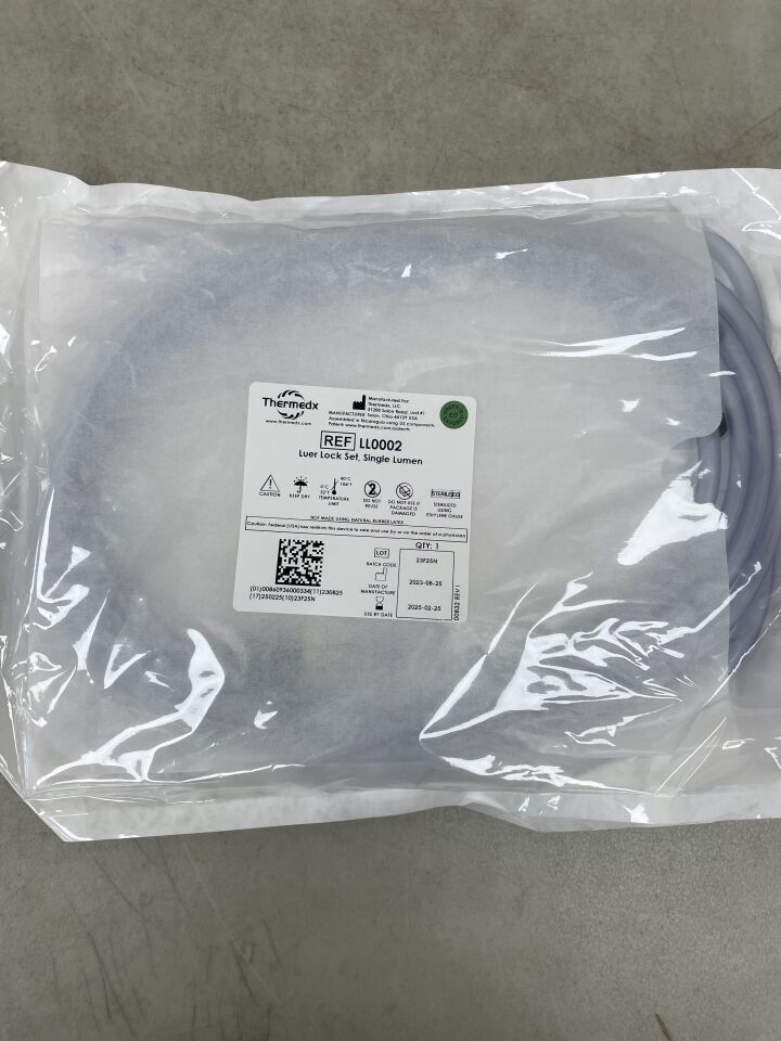 LL0002 - THERMEDX - Luer Lock Set, Single Lumen, (EA) - ( Expiry Date: 2025-02-25 )