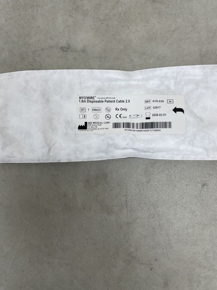 019-530 - A&E MEDICAL - Cable de paciente desechable MYO/WIRE de 1,8 mm, 2,0 (unidades) - (Fecha de caducidad: 01/02/2026)