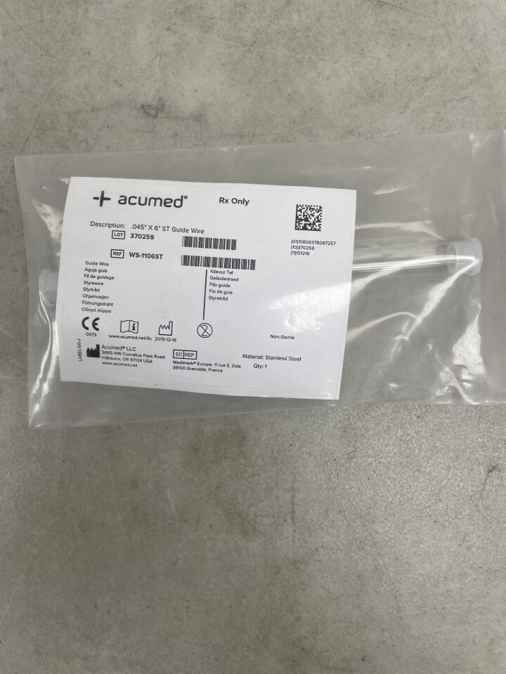 WS-1106ST - ACUMED - Guide Wire, Single Trocar, 0.045" x 6", (EA) - ( Expiry Date: 2099-12-31 )