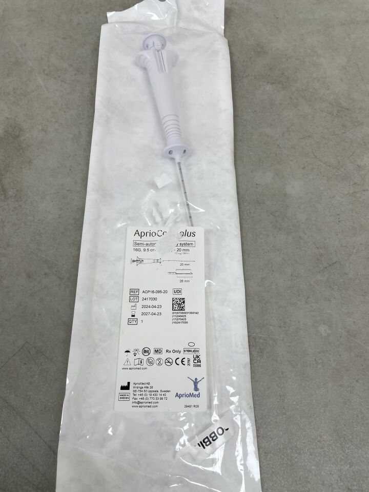 ACP16-095-20 - APRIOMED - AprioCore Plus, Semi-automatic Biopsy System, 16G, 9.5cm-20mm, (EA) - ( Expiry Date: 2027-04-23 )