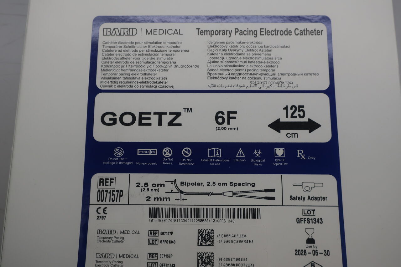007157P - BARD - 暫時性起搏電極導管,Goetz 6F x 125cm,()-(有效期至:2026-06-30)