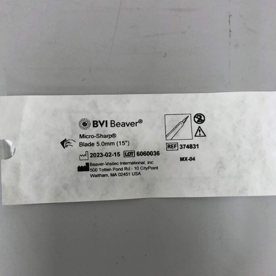 374831 - BVI - Micro-Sharpe Blade, 5.0mm, 15 degrees, (EA) - ( Expiry Date: 2099-01-01 )
