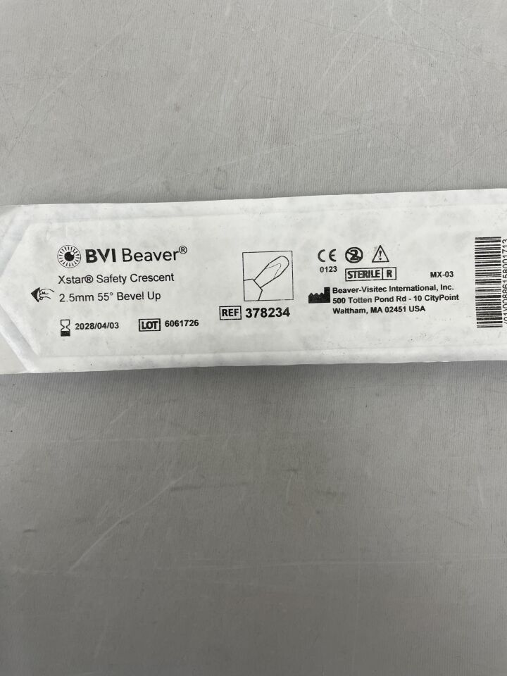 378234 - BVI - Optimum Safety Sideport Knife, 22.5, Straight , ( ) - ( Expiry Date : 2028-04-03 )