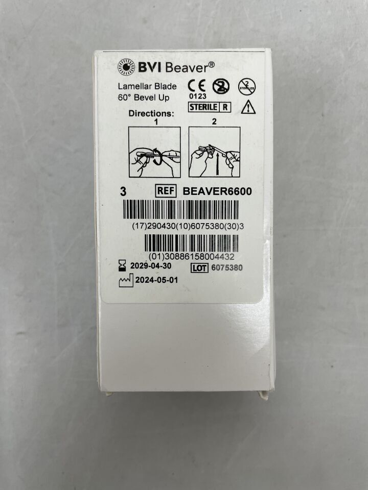 BEAVER6600 - BVI - Hoja laminar Beaver, bisel de 60 grados hacia arriba, (BX/3) - (Fecha de caducidad: 30/04/2029)