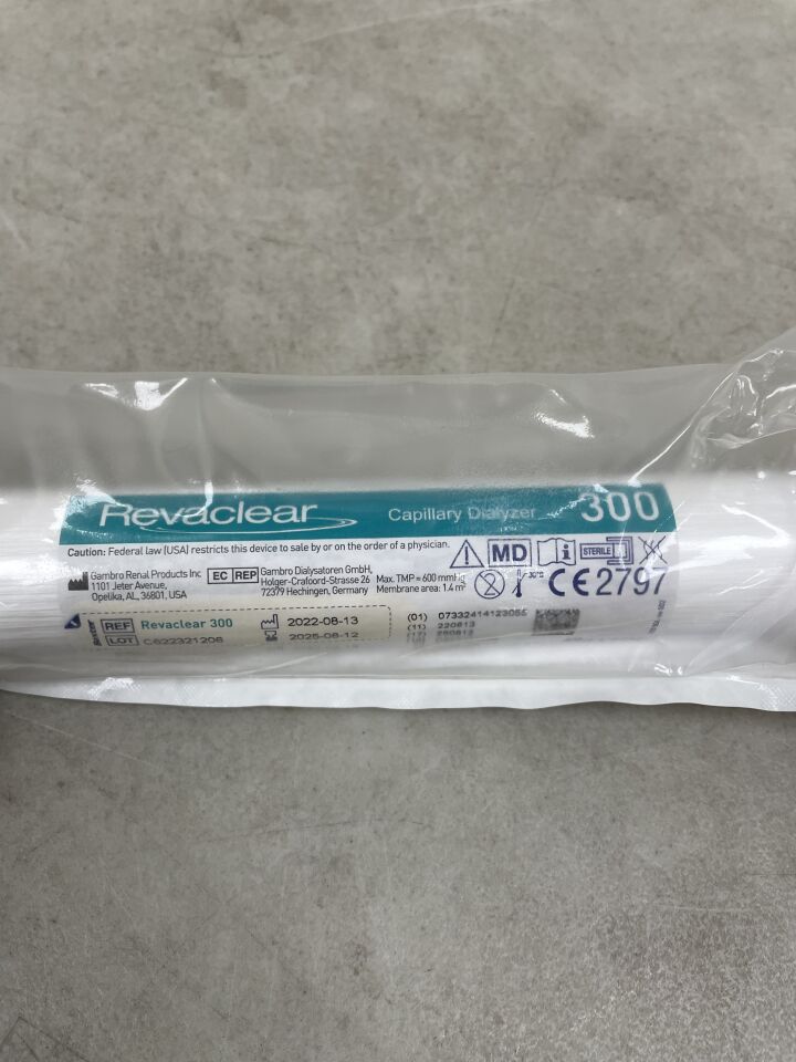 114745L - BAXTER - Revaclear 300 Dialyzer, (EA) - ( Expiry Date: 2025-08-12 )