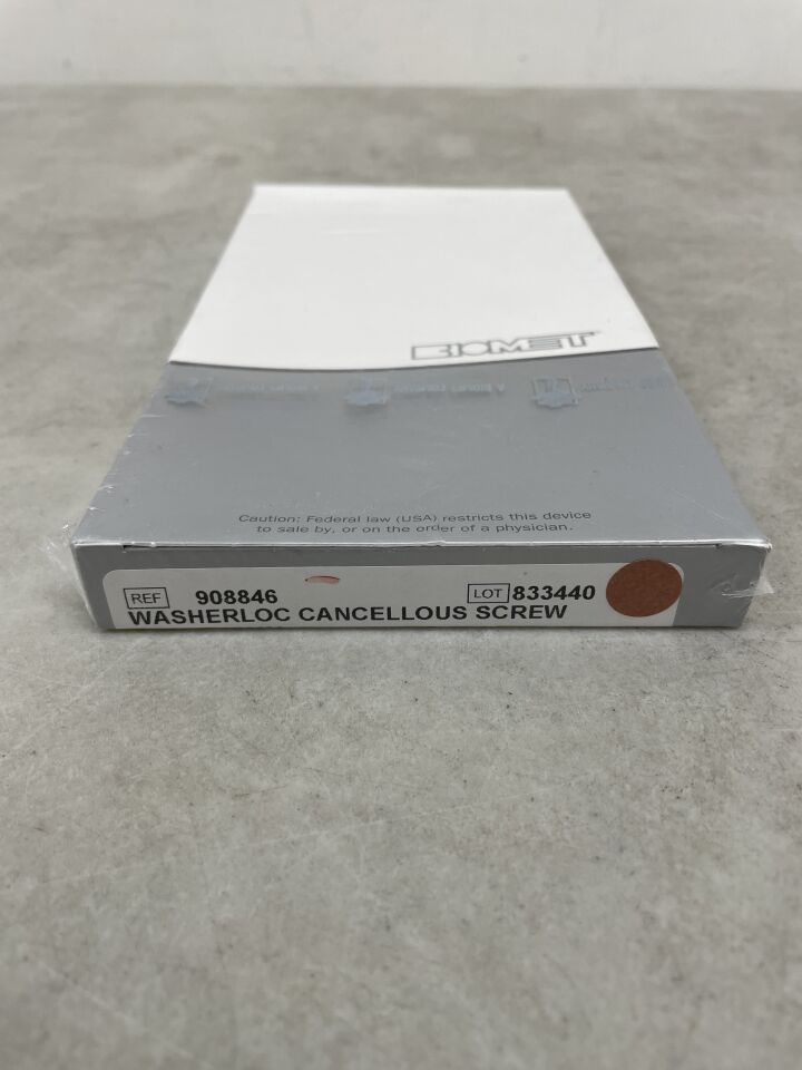 908846 - BIOMET - Washerloc Cancellous Screw, 6.0mm x 46mm, (BX/1) - ( Expiry Date: 2025-04-01 )