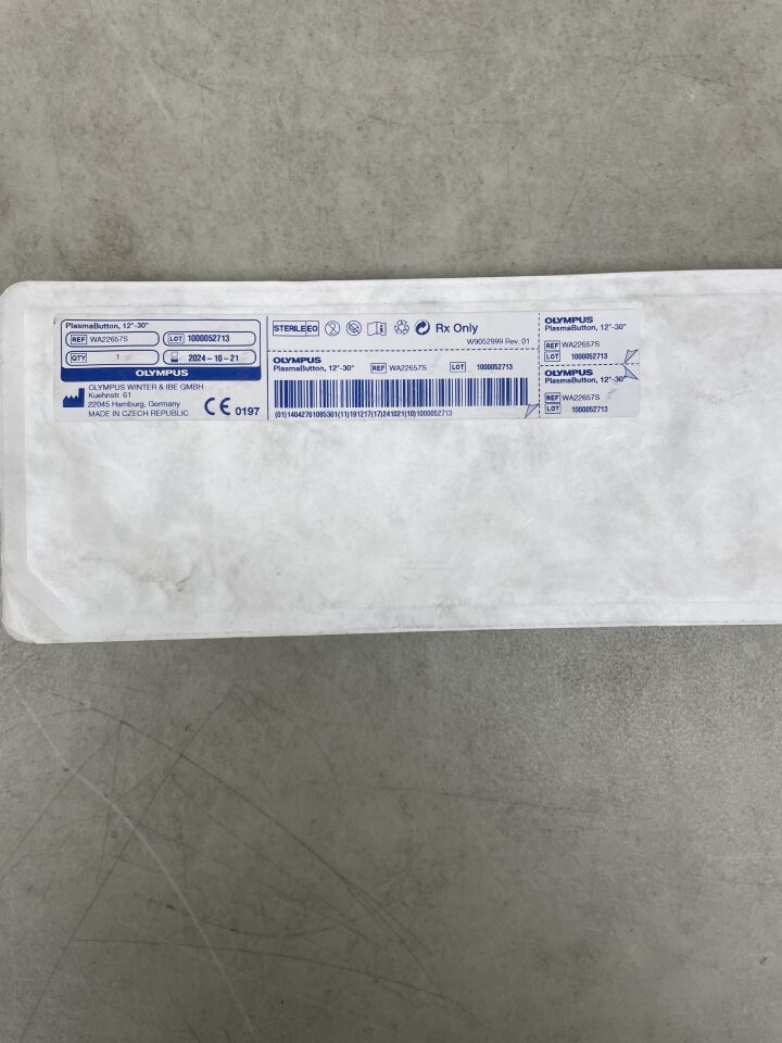 WA22657S - OLYMPUS - PlasmaButton HF-Resection Electrode For OES Pro Resectoscope, 24 Fr Size, 12 to 30° Button Tip, (EA) - ( Expiry Date: 2024-10-21 )