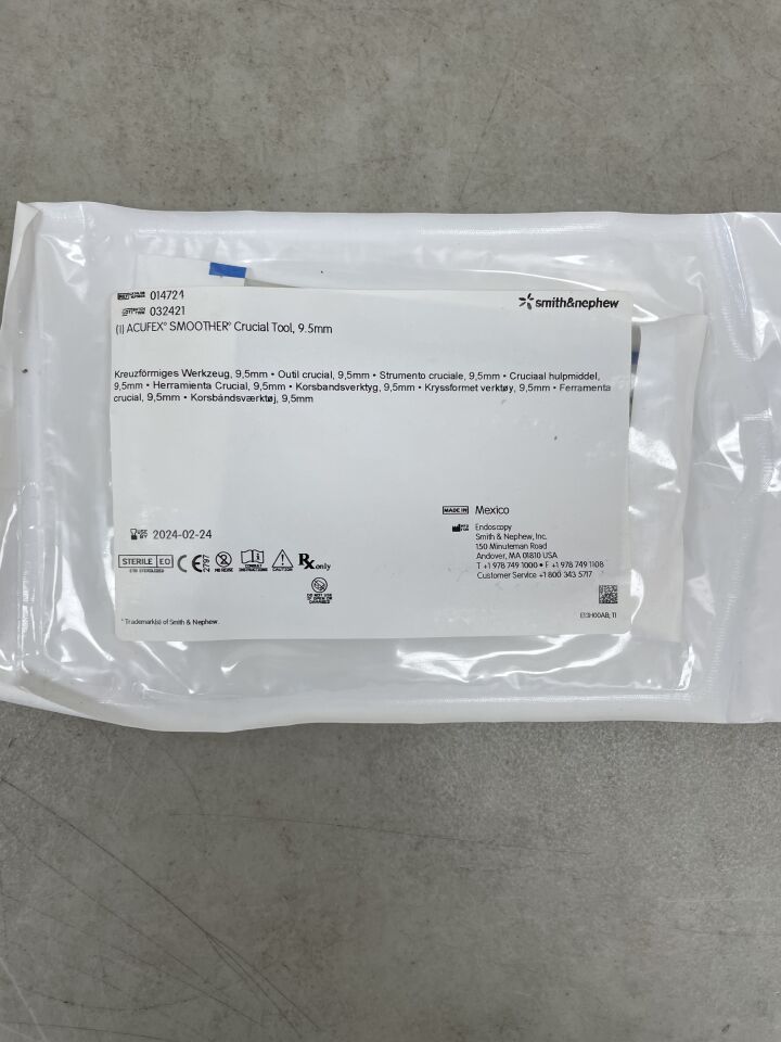 14724 - SMITH & NEPHEW - Acufex Smoother Crucial Tool 9.5mm, (EA) - ( Expiry Date: 2024-02-24 )