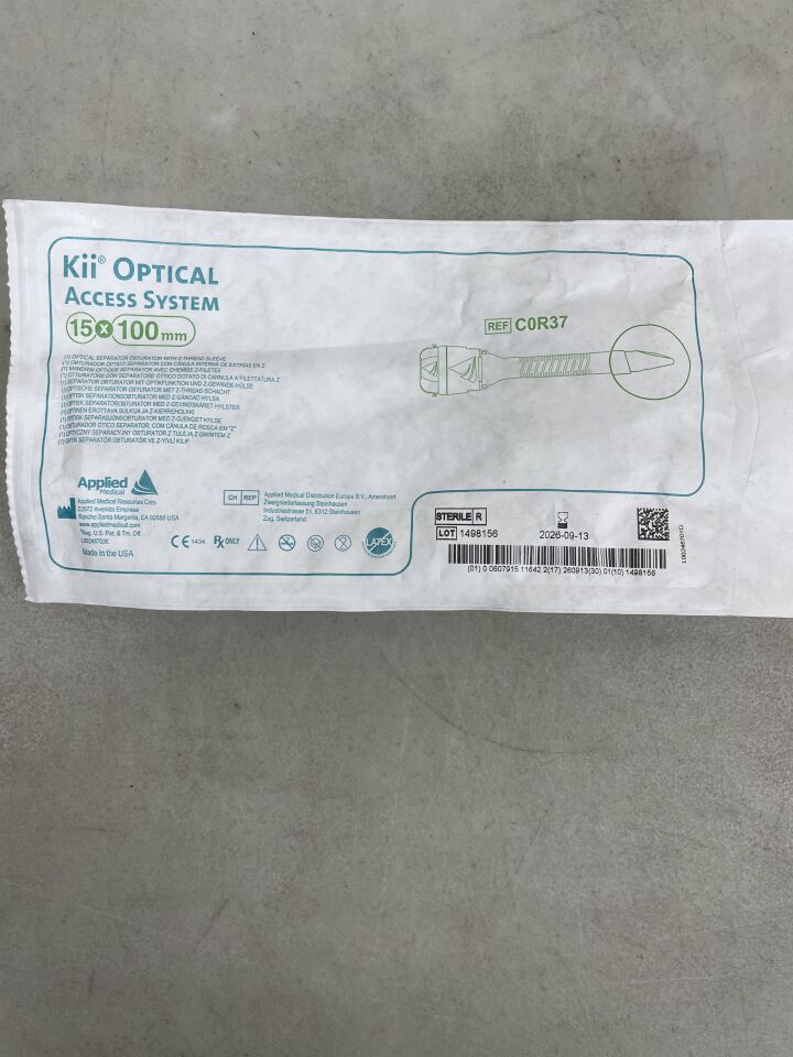 C0R37 - APPLIED MEDICAL RESOURCES - Kii Z-Thread Optical Access System, 15 x 100 mm, (EA) - ( Expiry Date: 2026-09-13 )