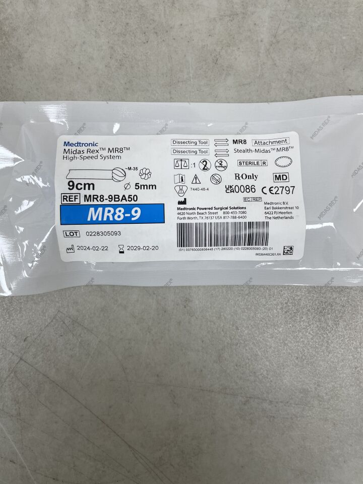 MR8-9BA50 - MEDTRONIC - Midas Rex Legend, Ball Fluted 9cm, 5mm , ( EA ) - ( Expiry Date : 2029-02-20 )