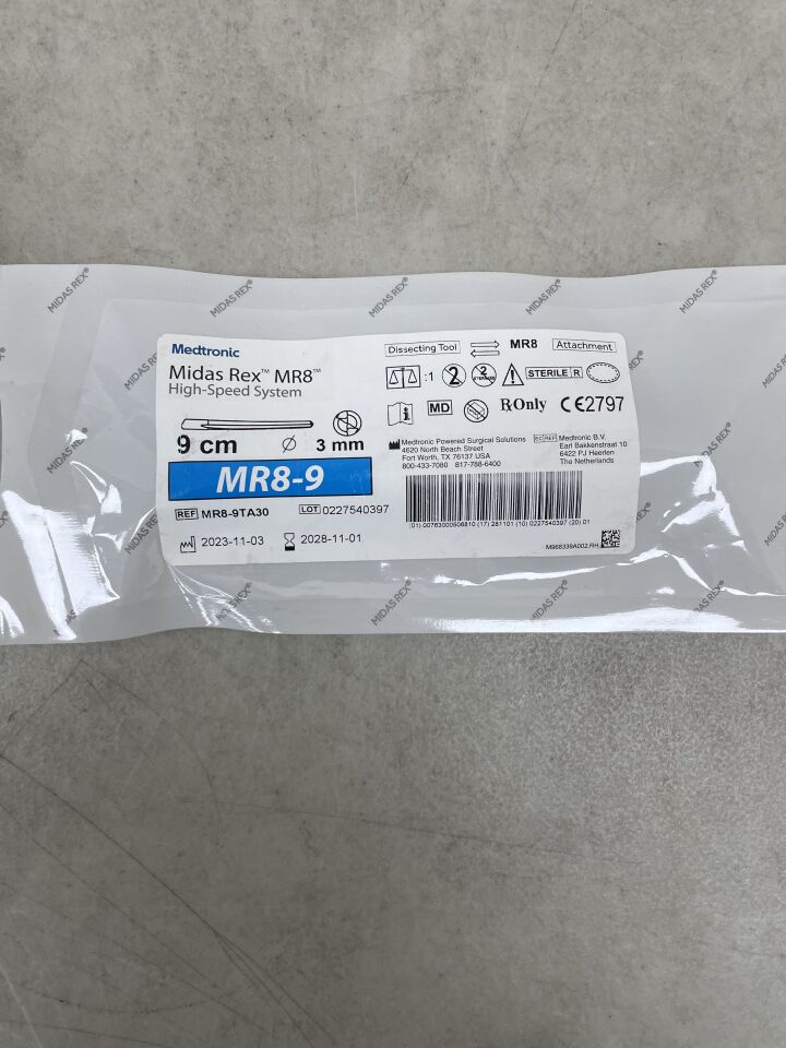 MR8-9TA30 - MEDTRONIC - Midas Rex MR8, Tapered 9cm, 3mm , ( EA ) - ( Expiry Date : 2028-11-01 )