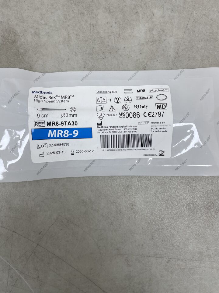 MR8-9TA30 - MEDTRONIC - Midas Rex MR8, Tapered 9cm, 3mm , ( EA ) - ( Expiry Date : 2030-03-12 )