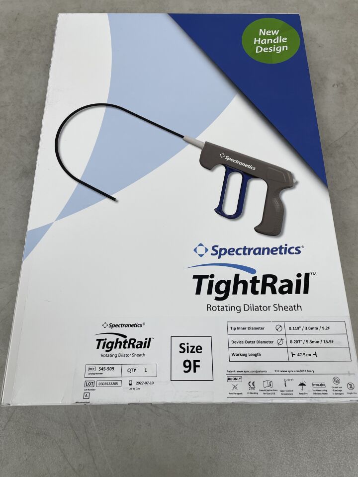 545-509 - SPECTRANETICS - TightRail Rotating Dilator Sheath, 9.2 ID x 15.9 Fr OD , ( BX/1 ) - ( Expiry Date : 2027-07-10 )