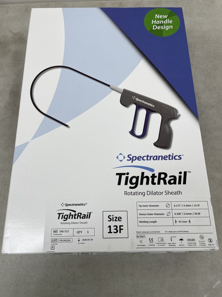 545-513 - SPECTRANETICS - TightRail Rotating Dilator Sheath, 13 Fr Size, 47.5 cm Working Length, 4.3 ID x 6.6 mm OD, 8.1 mm Sheath OD , ( BX/1 ) - ( Expiry Date : 2026-07-24 )