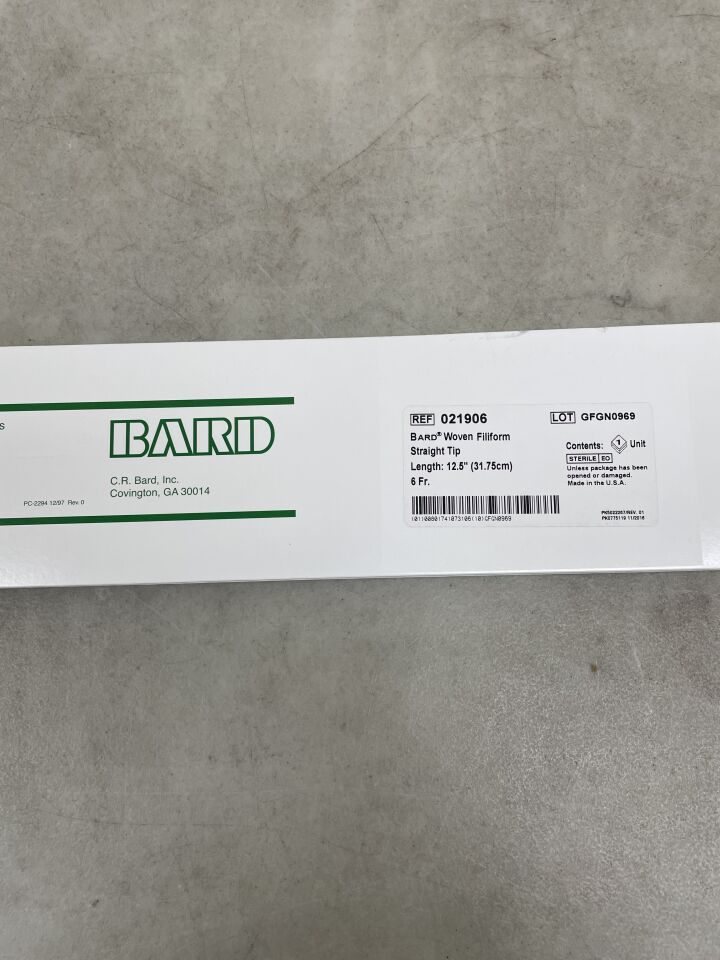 21906 - BARD - Woven Filiform Straight Tip, 6Fr, (BX/1) - ( Expiry Date: 2024-12-01 )