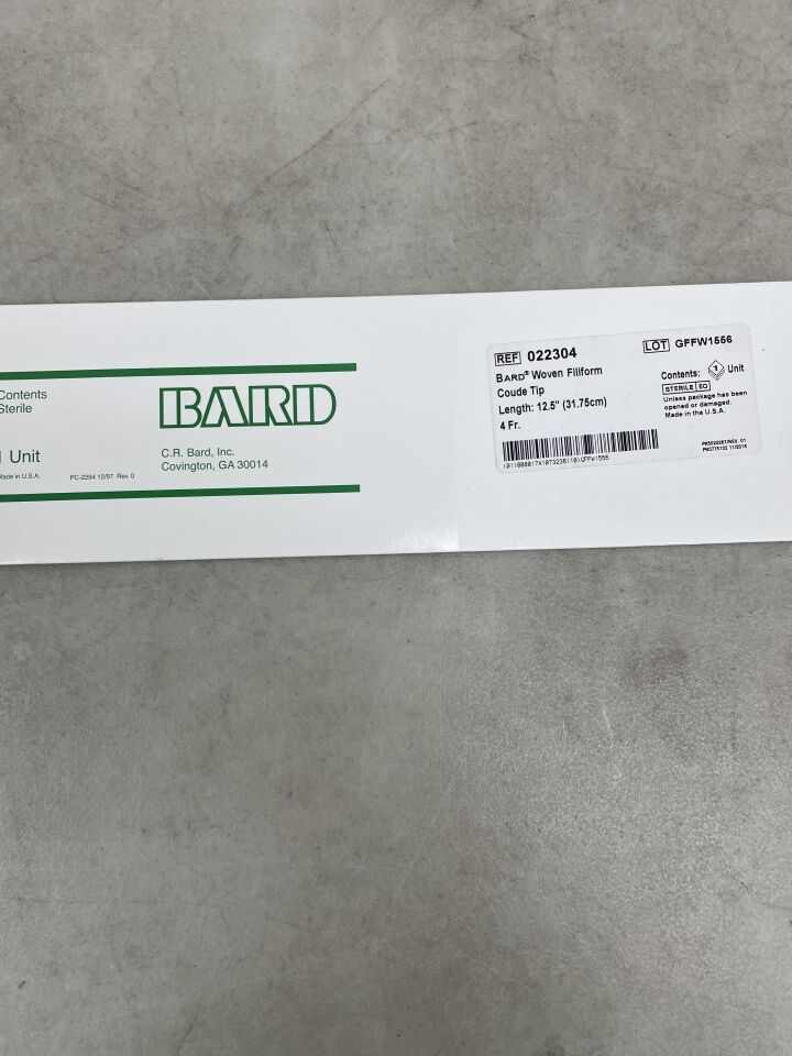 22304 - BARD - Woven Filiform Coude Tip, 4Fr, (BX/1) - ( Expiry Date: 2024-06-30 )