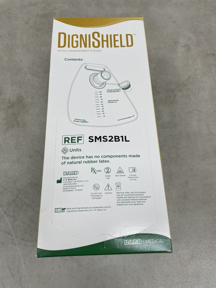 SMS2B1L - BARD - DigniShield Stool Management System Collection Bags, (BX/10) - ( Expiry Date: 2025-07-30 )