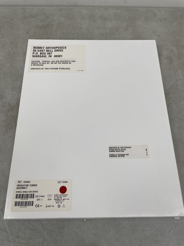 423834 - BIOMET - Ultra-Drive Irrigation Tubing Assembly, (BX/1) - ( Expiry Date: 2025-08-01 )