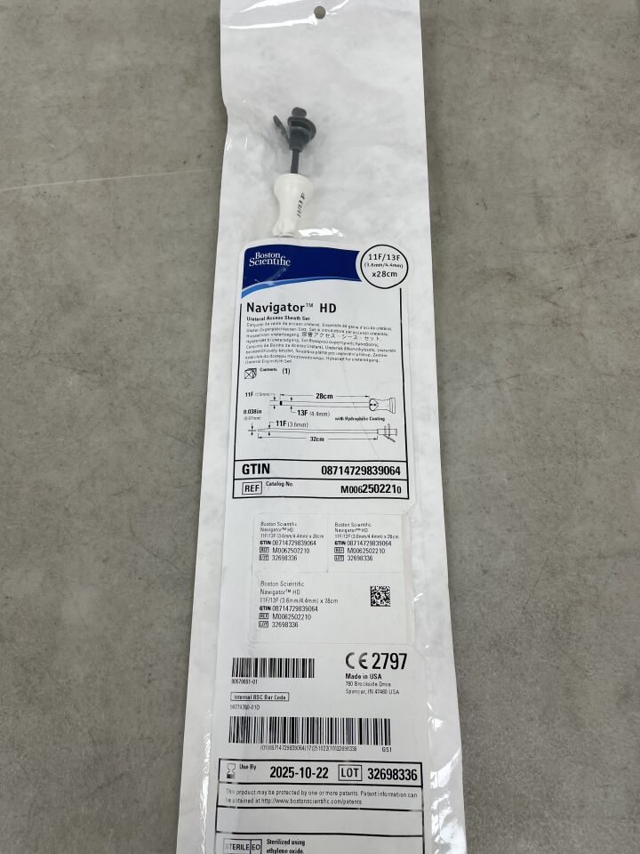 250221 - BOSTON SCIENTIFIC - Navigator HD Ureteral Access Sheath Set - 11Fr/13Fr x 28cm, (EA) - ( Expiry Date: 2025-10-22 )