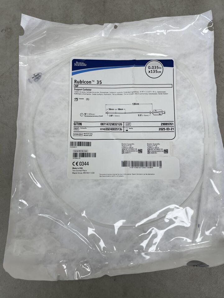 3924003513 - BOSTON SCIENTIFIC - Rubicon Support Catheter, 135 cm Length, 0.035 in. Recommended Guidewire, (EA) - ( Expiry Date: 2025-03-21 )