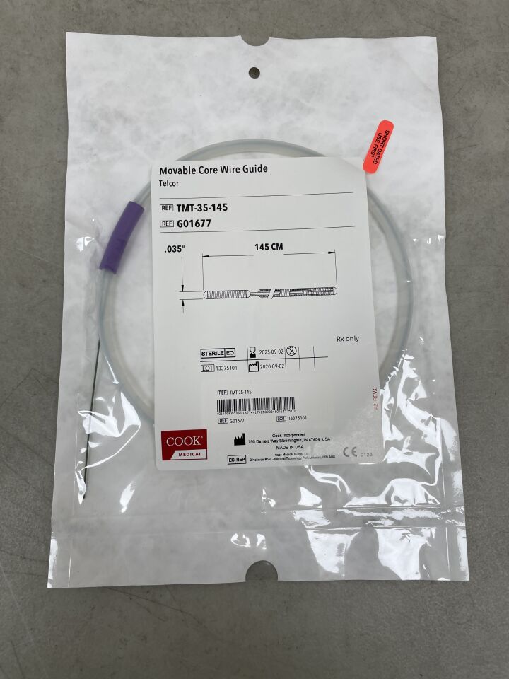 G01677 - COOK - Movable Core Wire Guide - Tefcor - .035" x 145cm, (EA) - ( Expiry Date: 2025-09-02 )
