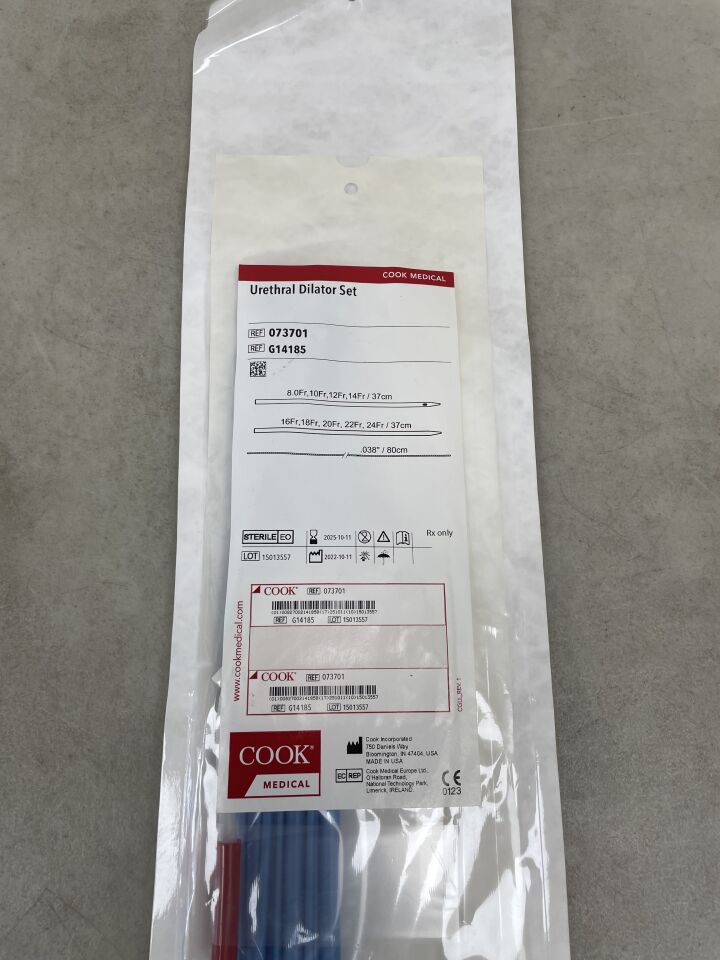 G14185 - COOK - Urethral Dilator Set, 8 to 24 Fr x 37 cm Dilator Length, (EA) - ( Expiry Date: 2025-10-11 )