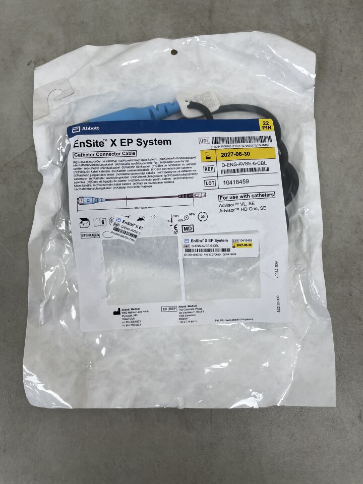 D-ENS-AVSE-6-CBL - 雅培 - EnSite X EP 系統導管連接器電纜(適用於 Advisor),22 針,(EA)-(有效期至:2027-06-30)