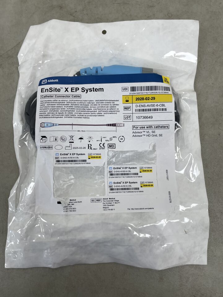 D-ENS-AVSE-6-CBL - 雅培 - EnSite X EP 系統導管連接器電纜(適用於 Advisor),22 針,(EA)-(有效期至:2028-02-29)