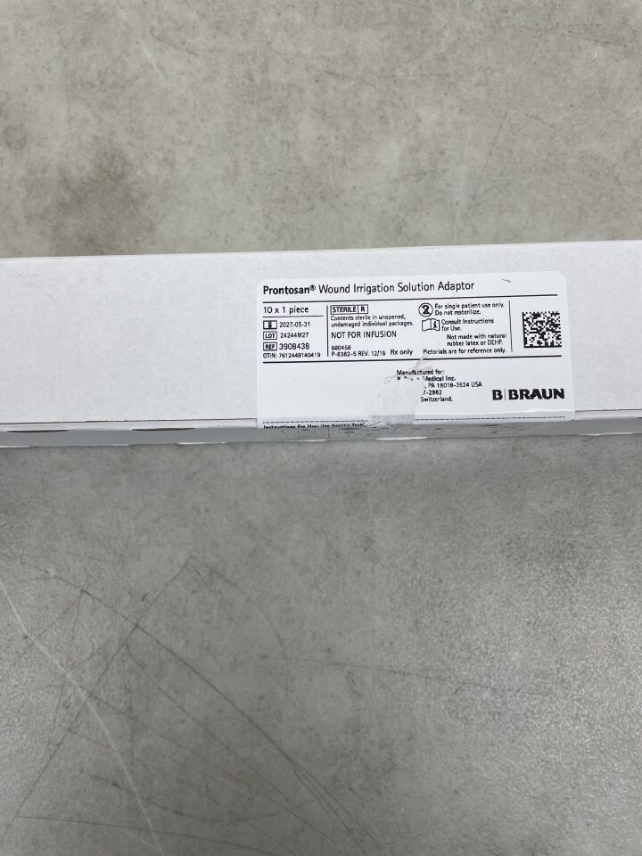 3908438 - B BRAUN - Prontosan 傷口沖洗帽,(10 個/盒)-(效期至:2027-05-31)