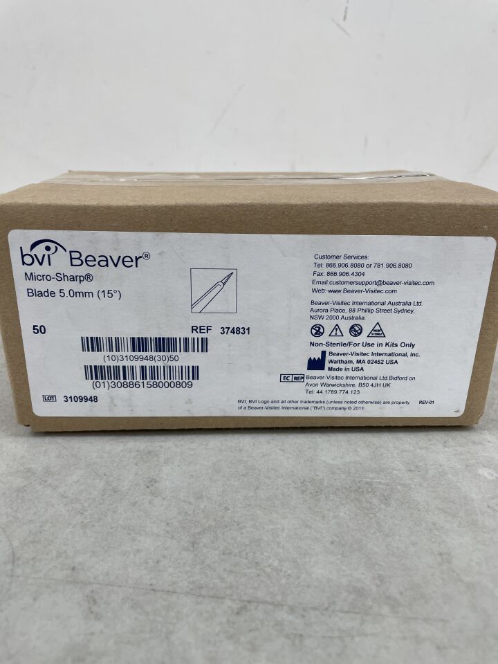 374831 - BVI - Micro-Sharpe Blade, 5.0mm, 15 degrees, (BX/50) - ( Expiry Date: 2099-12-31 )