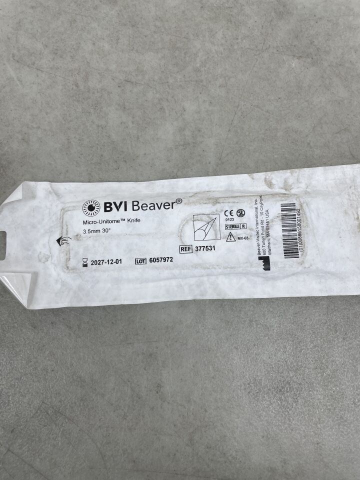 377531 - BVI - 3.5mm Micro-Unitome Knife, 30 Degree, (EA) - ( Expiry Date: 2027-12-01 )