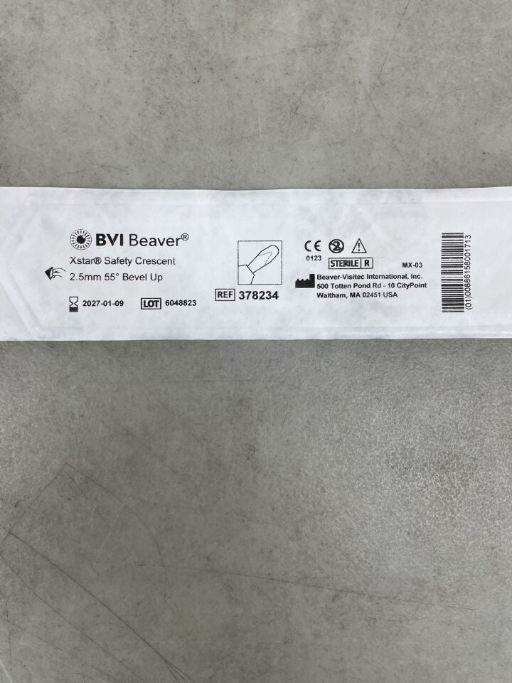 378234 - BVI - Xstar Safety Crescent, 2.5mm/55Deg Bevel Up , ( EA ) - ( Expiry Date : 2027-01-09 )