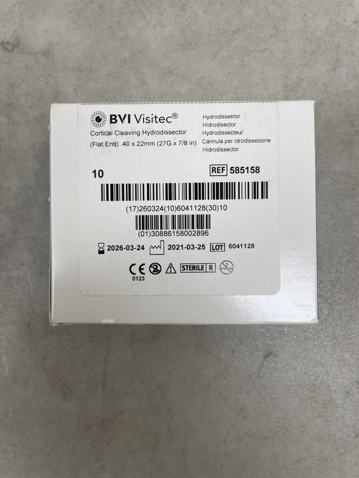 585158 - BVI - Visitec Cortical Cleaving Hydrodissector 27G x 7/8inch, (BX/10) - ( Expiry Date: 2026-03-24 )