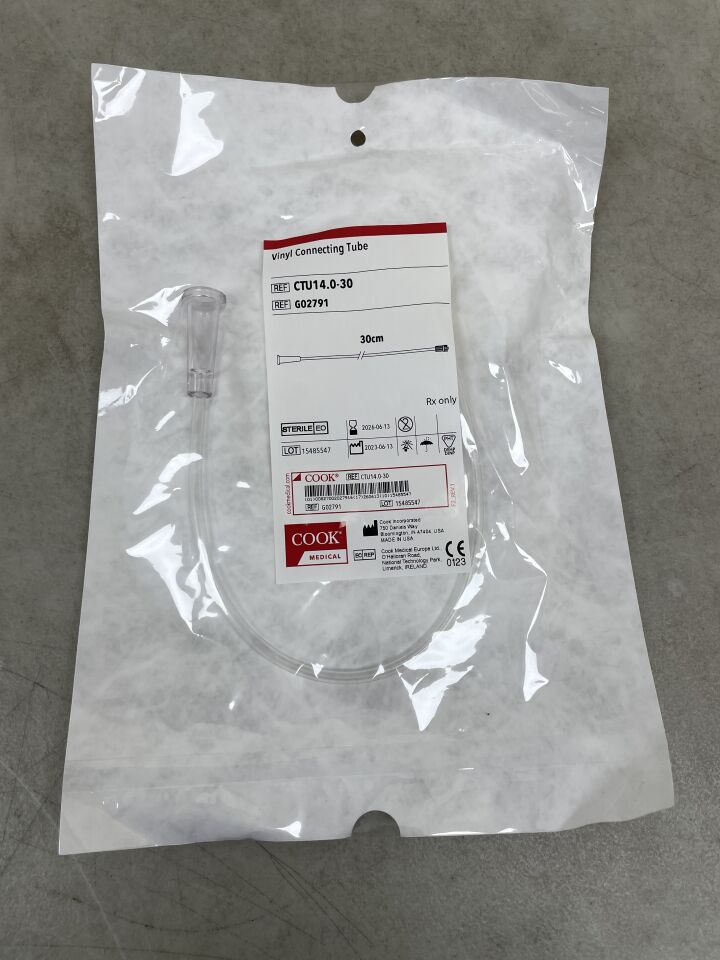 G02791 - COOK - Vinyl Connecting Tube 30cm, (EA) - ( Expiry Date: 2026-06-13 )