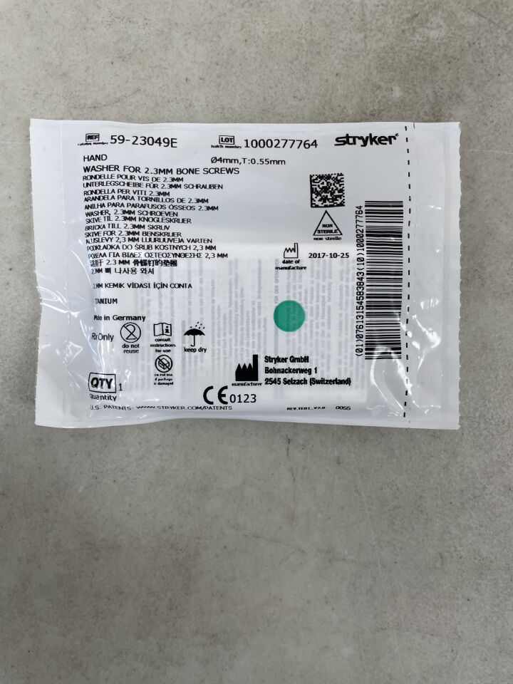 59-23049E - STRYKER - Profyle Washer For 2.3 mm Bone Screw , ( EA ) - ( Expiry Date : 2099-12-31 )