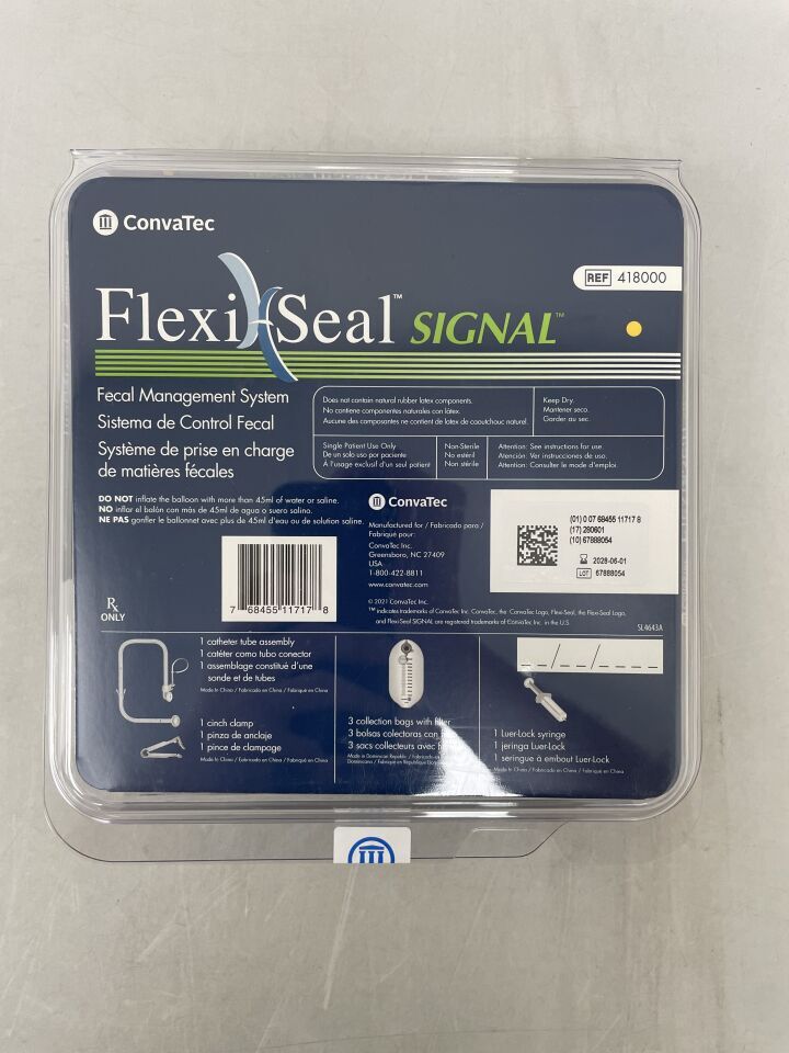 418000 - CONVATEC - Sistema de gestión fecal FlexiSeal Signal (FMS), ( EA ) - ( Fecha de caducidad : 01/06/2028 )