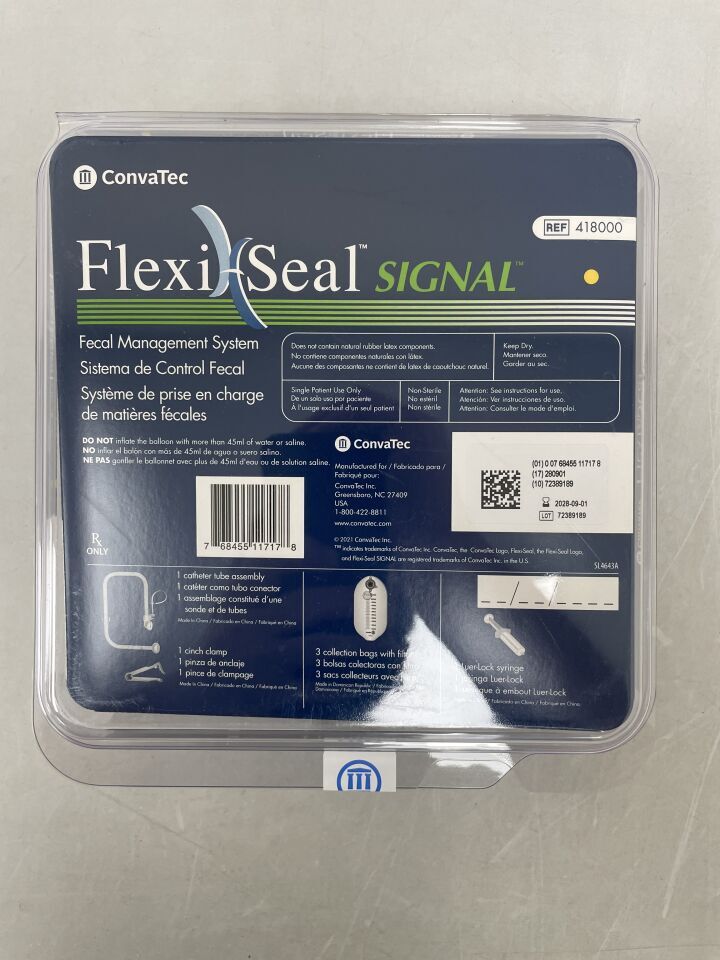 418000 - CONVATEC - Sistema de gestión fecal FlexiSeal Signal (FMS), ( EA ) - ( Fecha de caducidad : 01/09/2028 )