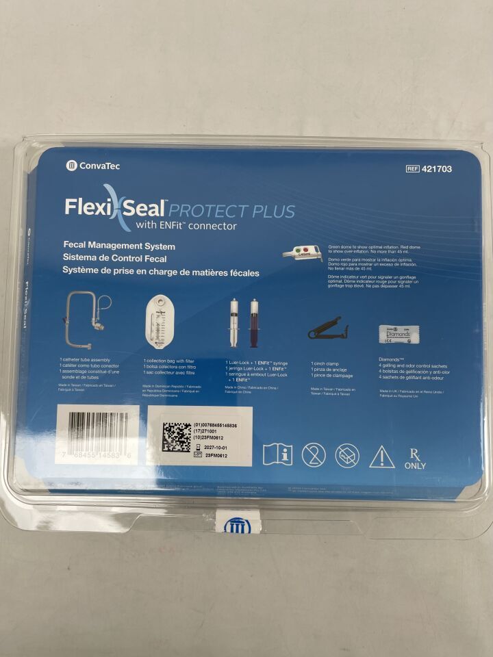 421703 - CONVATEC - flexiseal protect plus fecal management system (fms) w/enfit & one bag, (EA) - ( Expiry Date: 2027-10-01 )