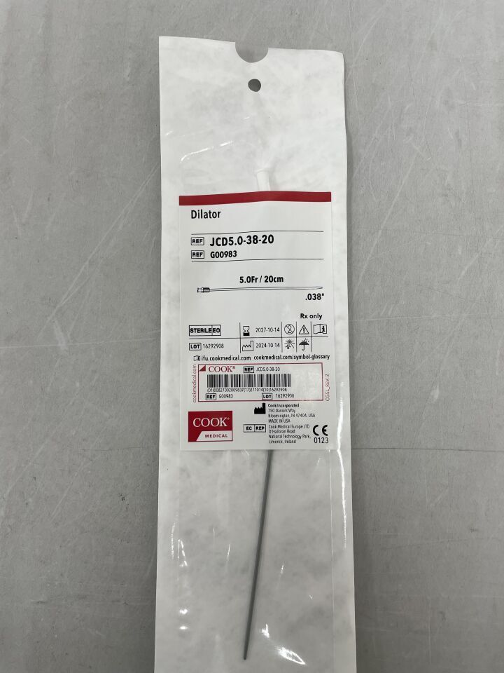 G00983 - COOK - Standard Dilator 5F x 20cm, 0.038", (EA) - ( Expiry Date: 2027-10-14 )