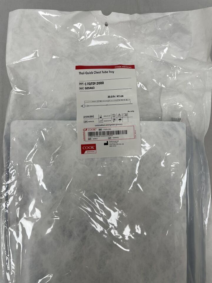 G05463 - COOK - Bandeja para tubo torácico Thal-Quick, 20 unidades (unidad) - (Fecha de caducidad: 02/02/2026)