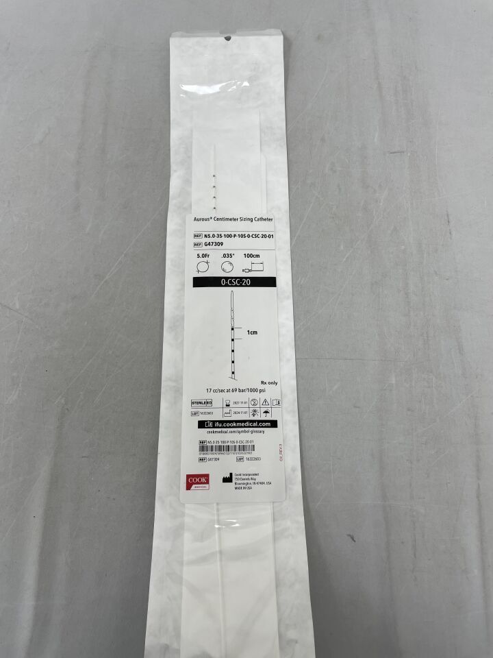 G47309 - COOK - Catéter de medición centimétrica Aurous, 5F, (unidad) - (Fecha de vencimiento: 01/11/2027)