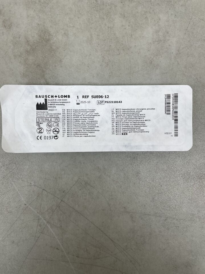 SUE06-12 - BAUSCH & LOMB - Capsulorhexis Forceps MICS, (EA)