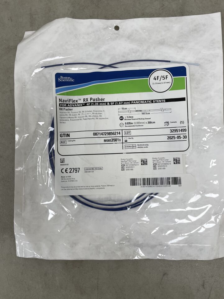 3501 - BOSTON SCIENTIFIC - NaviFlex RX Pusher for Advanix 4Fr & 5Fr Pancreatic Stents - 4Fr/5Fr, (EA) - ( Expiry Date: 2025-05-30 )