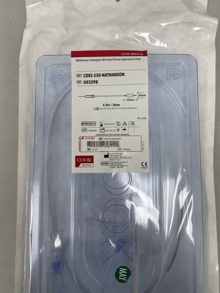 G03298 - COOK - Nathanson Transcystic Bile Duct Stone Exploration Pack, (EA) - ( Expiry Date: 2025-11-15 )
