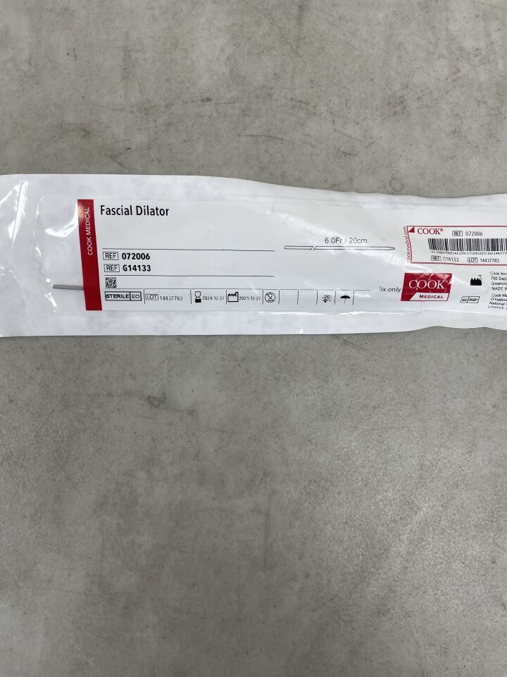 G14133 - COOK - Fascial Dilator, 6F x 20cm, (EA) - ( Expiry Date: 2024-12-27 )