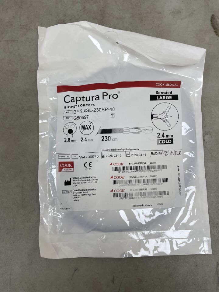 G50697 - COOK - Captura Pro 大型帶刺活檢鉗,230 厘米,(EA)-(有效期至:2026-03-15)